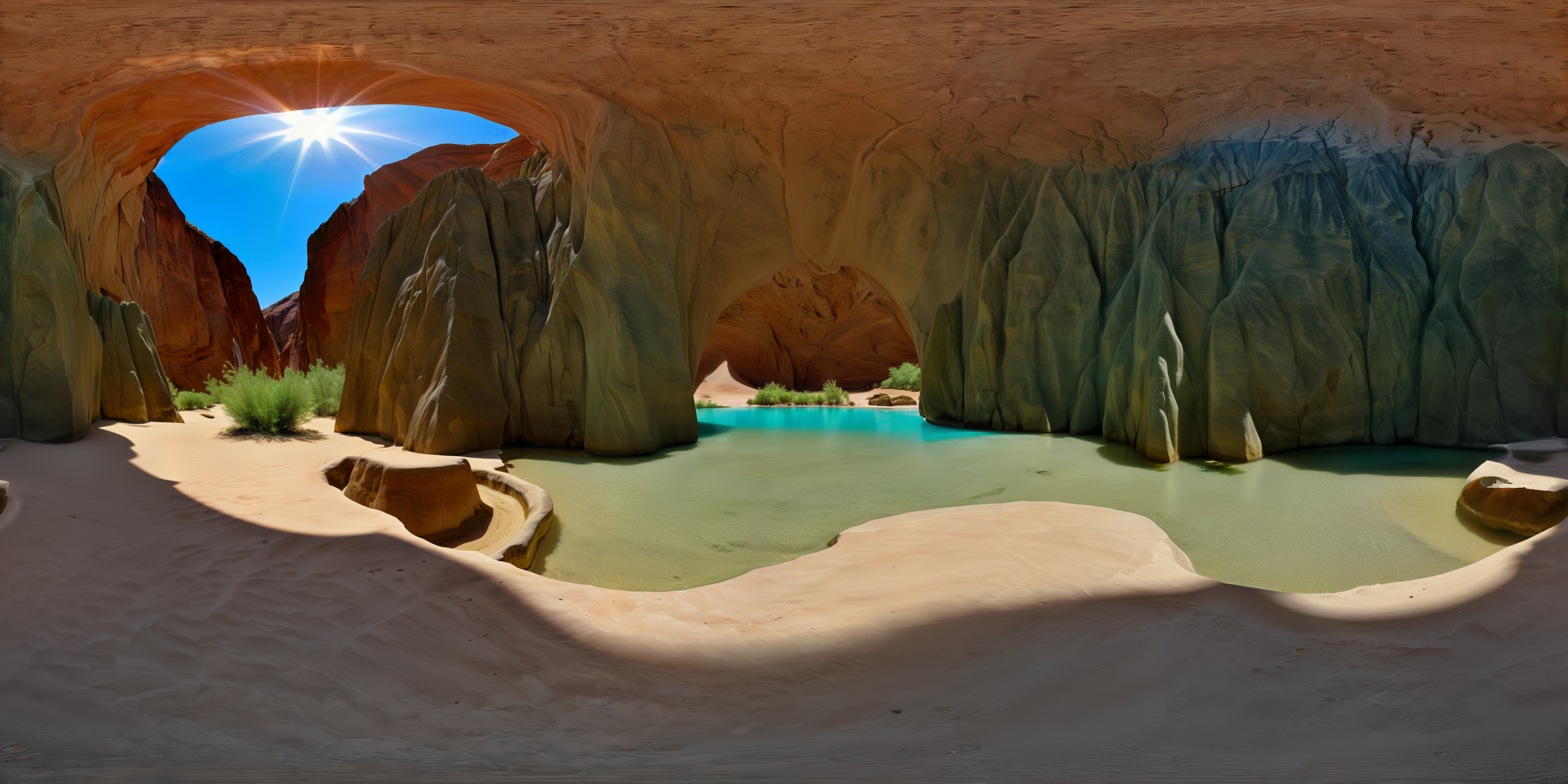Hidden Oasis in a Desert Canyon