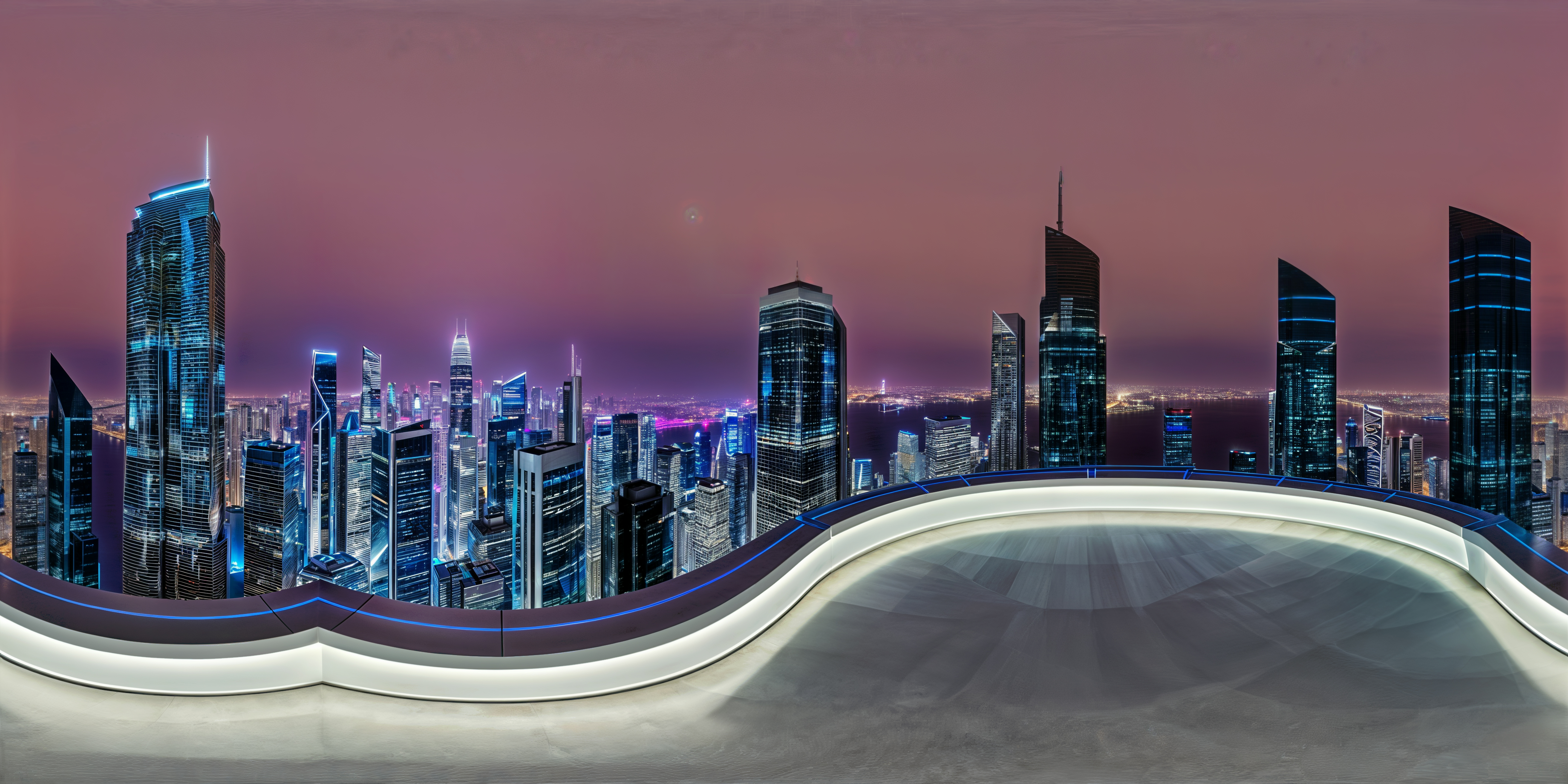 Futuristic Megacity Terrace